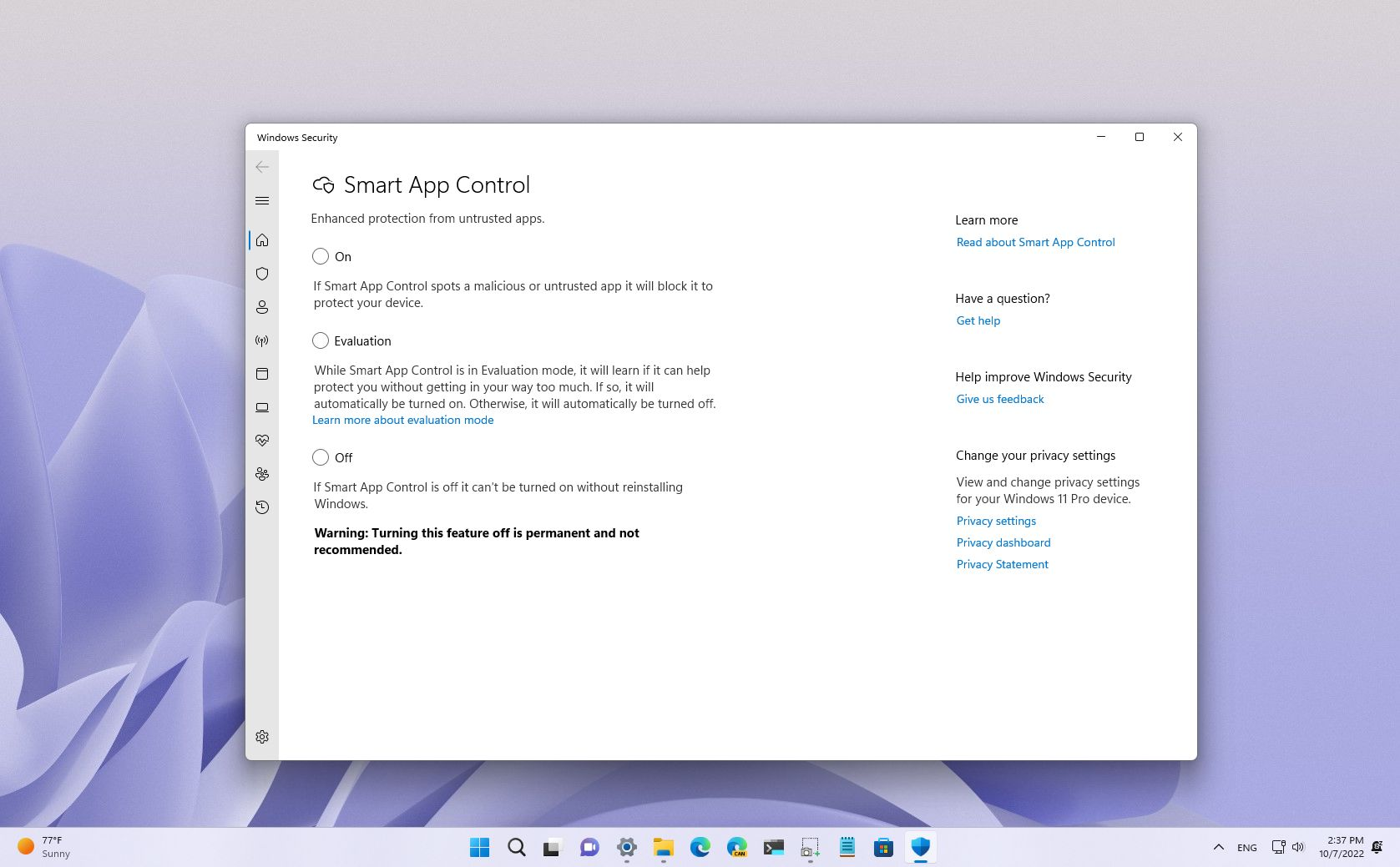 Smart App Control