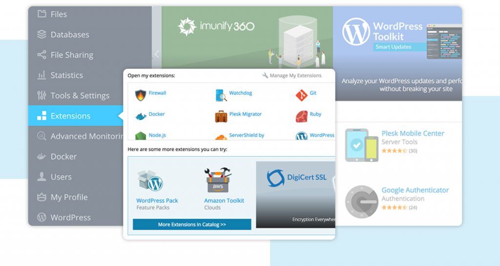 Over 100 Plesk Extensions
