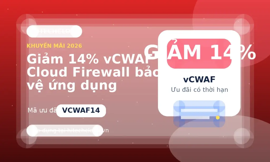 Giảm 14% vCWAF Cloud Firewall bảo vệ ứng dụng