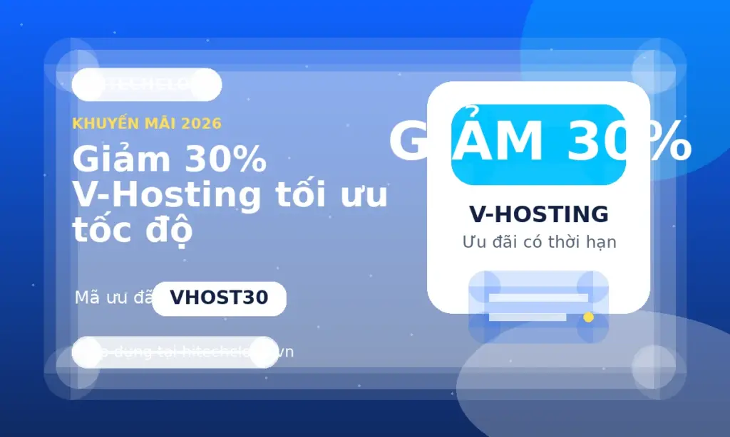 Giảm 30% V-Hosting tối ưu tốc độ