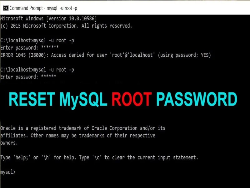 Hướng dẫn khôi phục mật khẩu MySQL trên Windows và Linux 6 Hướng dẫn cách MySQL reset Root Password trên các hệ điều hành3